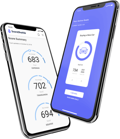 cell phones displaying ScoreShuttle web pages